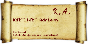 Kálló Adrienn névjegykártya